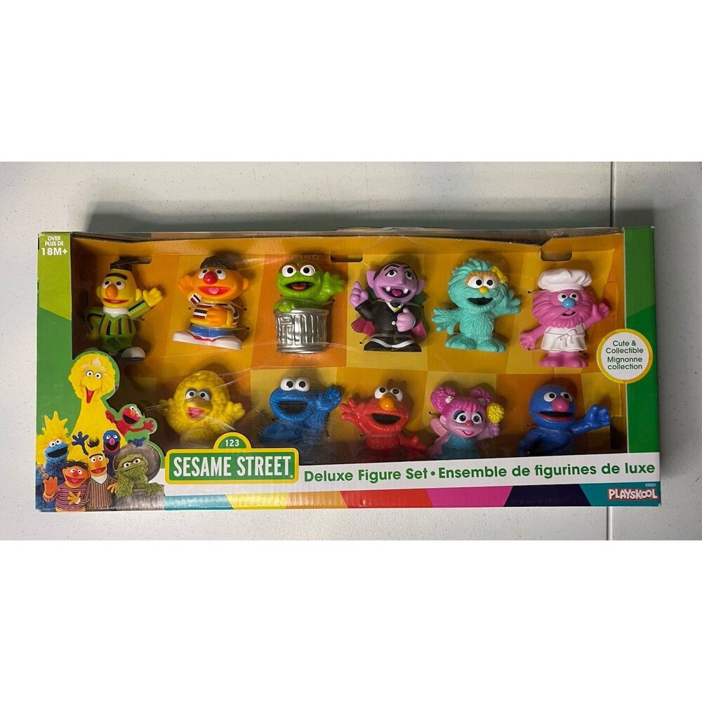 NEW Playskool Sesame Street DELUXE 11 FIGURE SET - Count, Grover, Elmo, Oscar ++